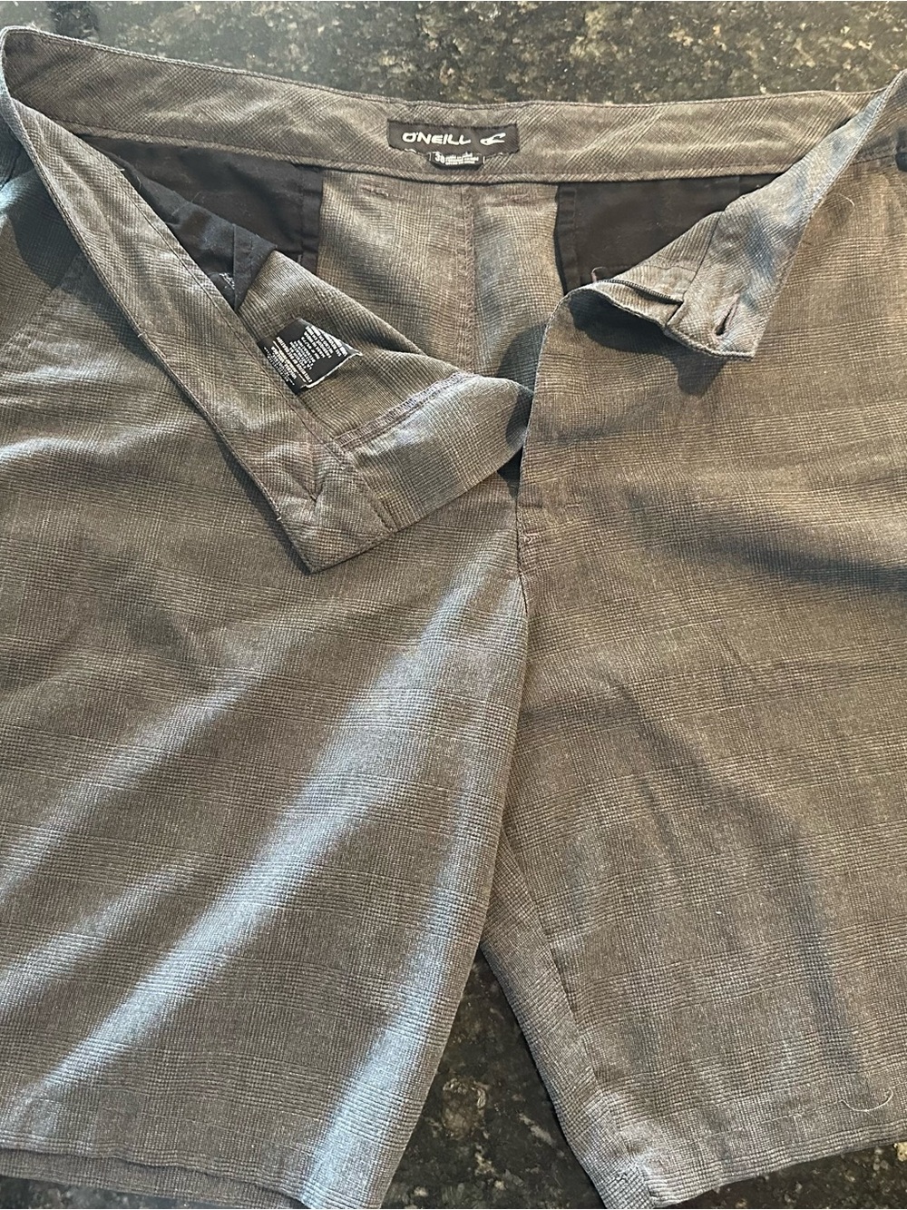 O'Neill Men's Gray Flat Front Shorts